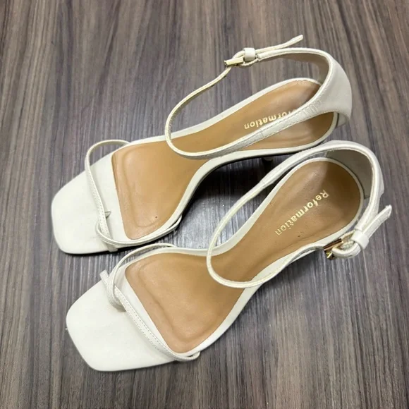 $278 Reformation Gigi Strappy Mid Heel Sandal women sz 6 - Picture 4 of 10